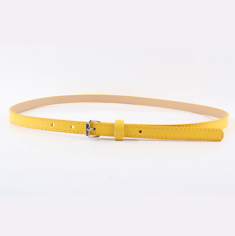 Thin Belt Fashion Belt Small Steel Buckle Belt