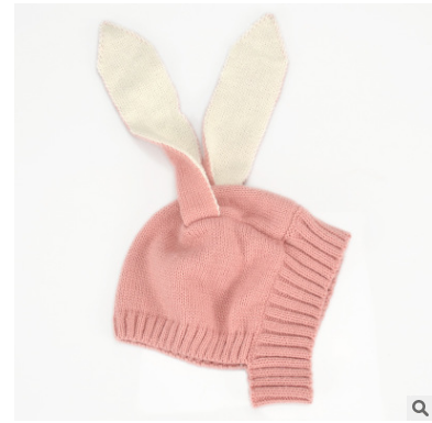 Baby Bunny Ear Knit Hat 6-18 months