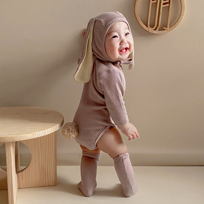 Baby cartoon bunny ears romper