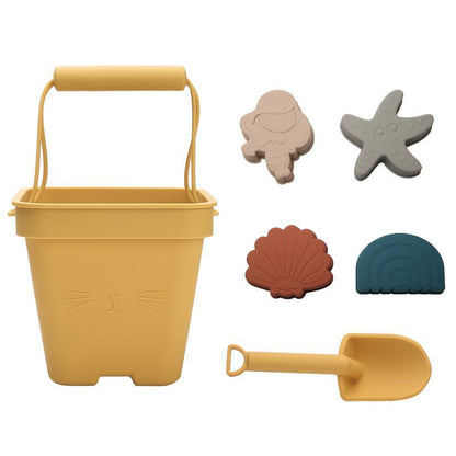 Children's Silicone Beach Bucket Set Beach Vacation Water Play