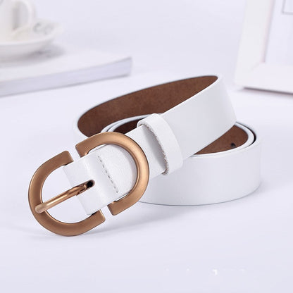 Fashion simple decorative belt cowhide belt