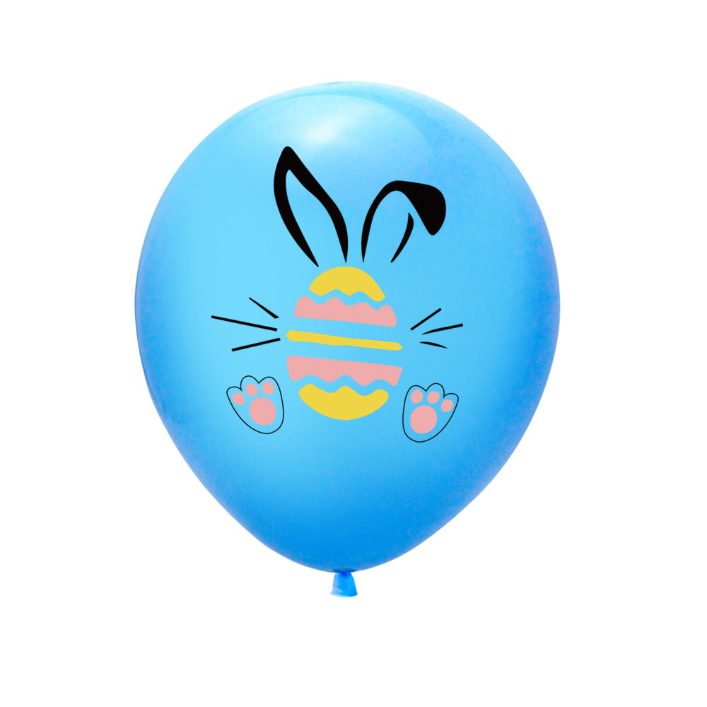 12 Inch Bunny Egg Easter Latex Balloon