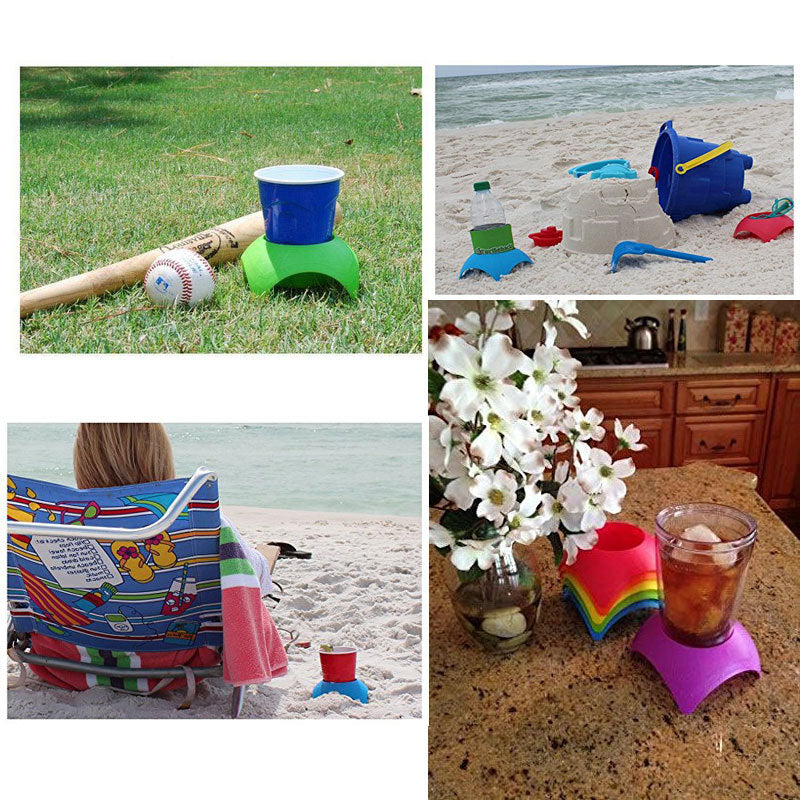 Portable Plastic Beach Cup Holder Beach Leisure