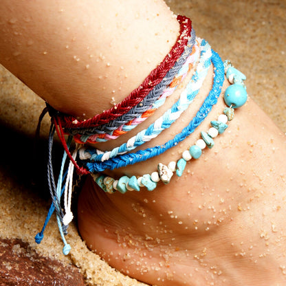 Turquoise gravel anklet