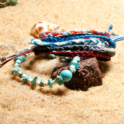 Turquoise gravel anklet