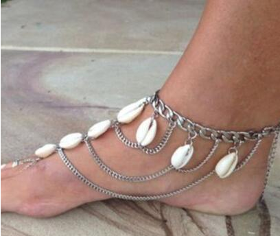 Shell tassel anklet