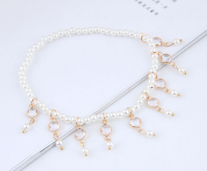 Pearl tassel anklet