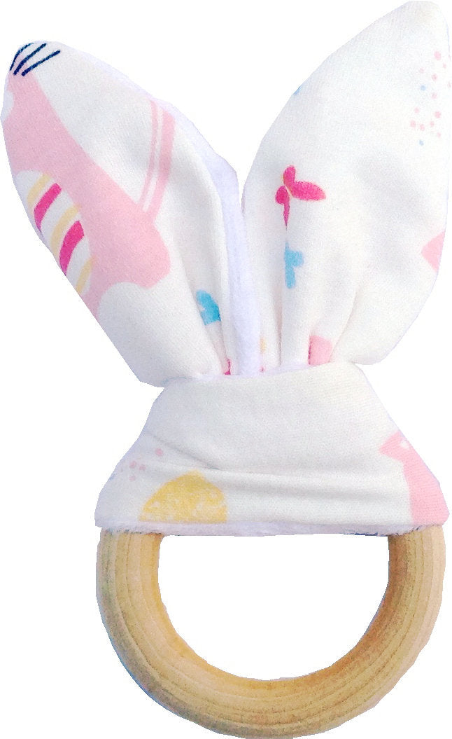 Baby Bunny  Bitring-safe Organic Wood Teeth Ring