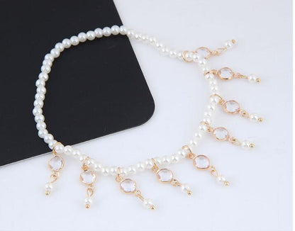 Pearl tassel anklet