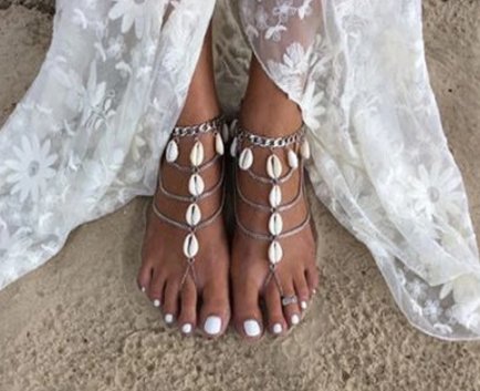 Shell tassel anklet