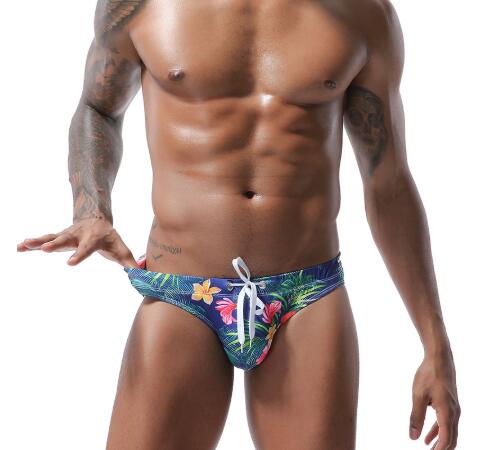 Man Leopard Swimsuit Trunks Swimsuit Male Swimsuit Briefs