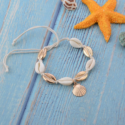 Natural shell anklet