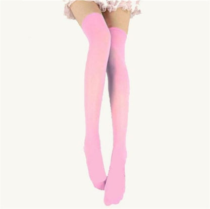 Thigh Socks Cute High Stockings Student Color Stockings