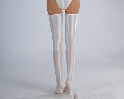 Shiny Silky High Elastic Shiny Thigh Leather Socks