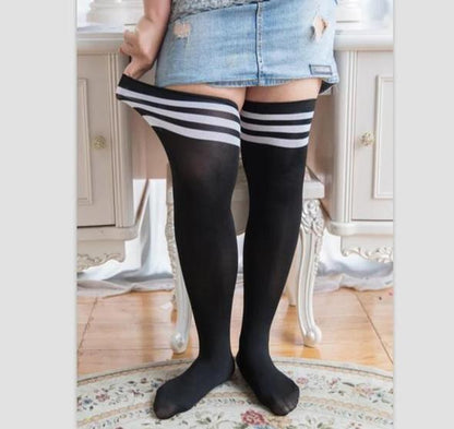 Thigh Socks Plus Size Over-the-knee Women's Fat High-leg Stockings