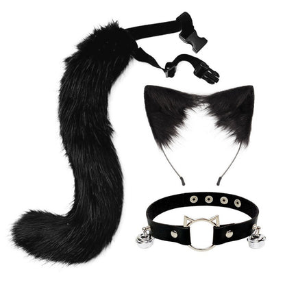 Ear Cat Tail Set Hair Hoop