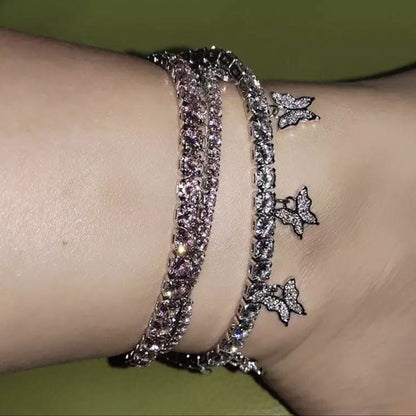 Small butterfly anklet