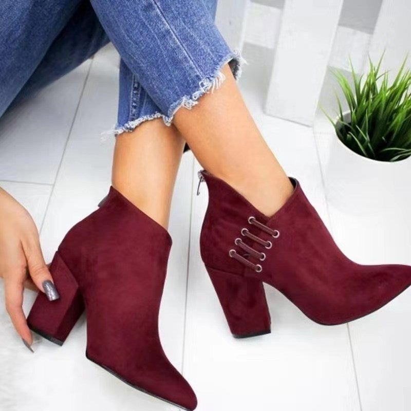 Pointy chunky heels