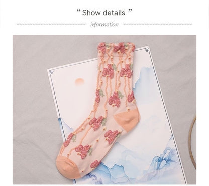 Renaissance Ethnic Floral Thigh High Socks Children