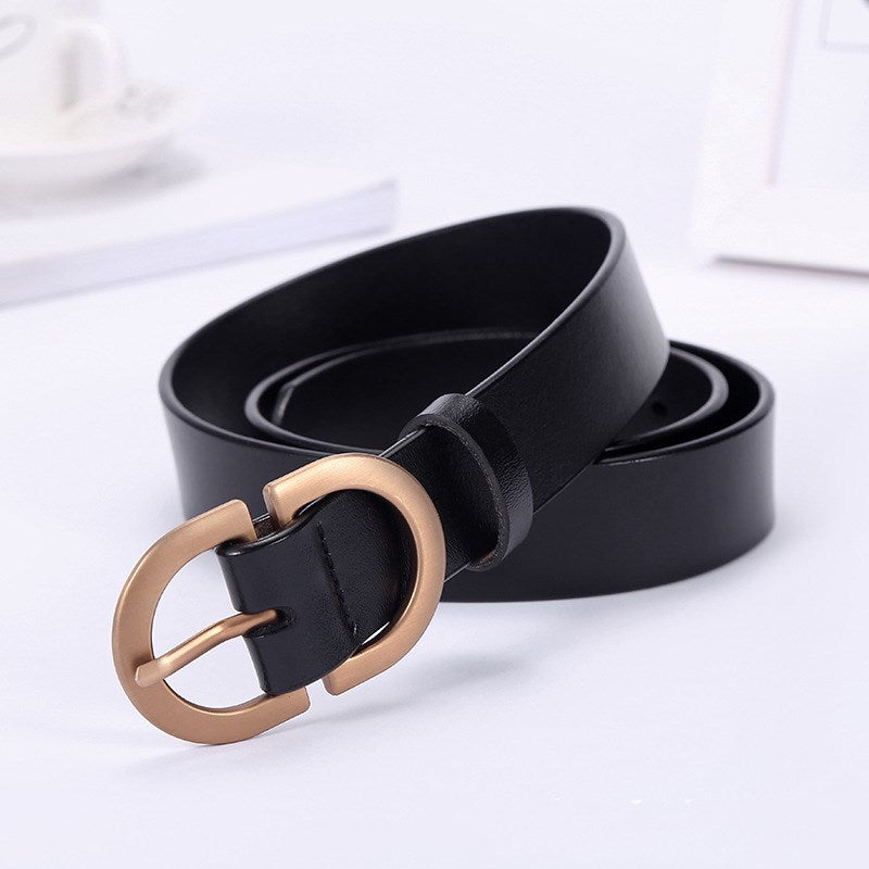 Fashion simple decorative belt cowhide belt