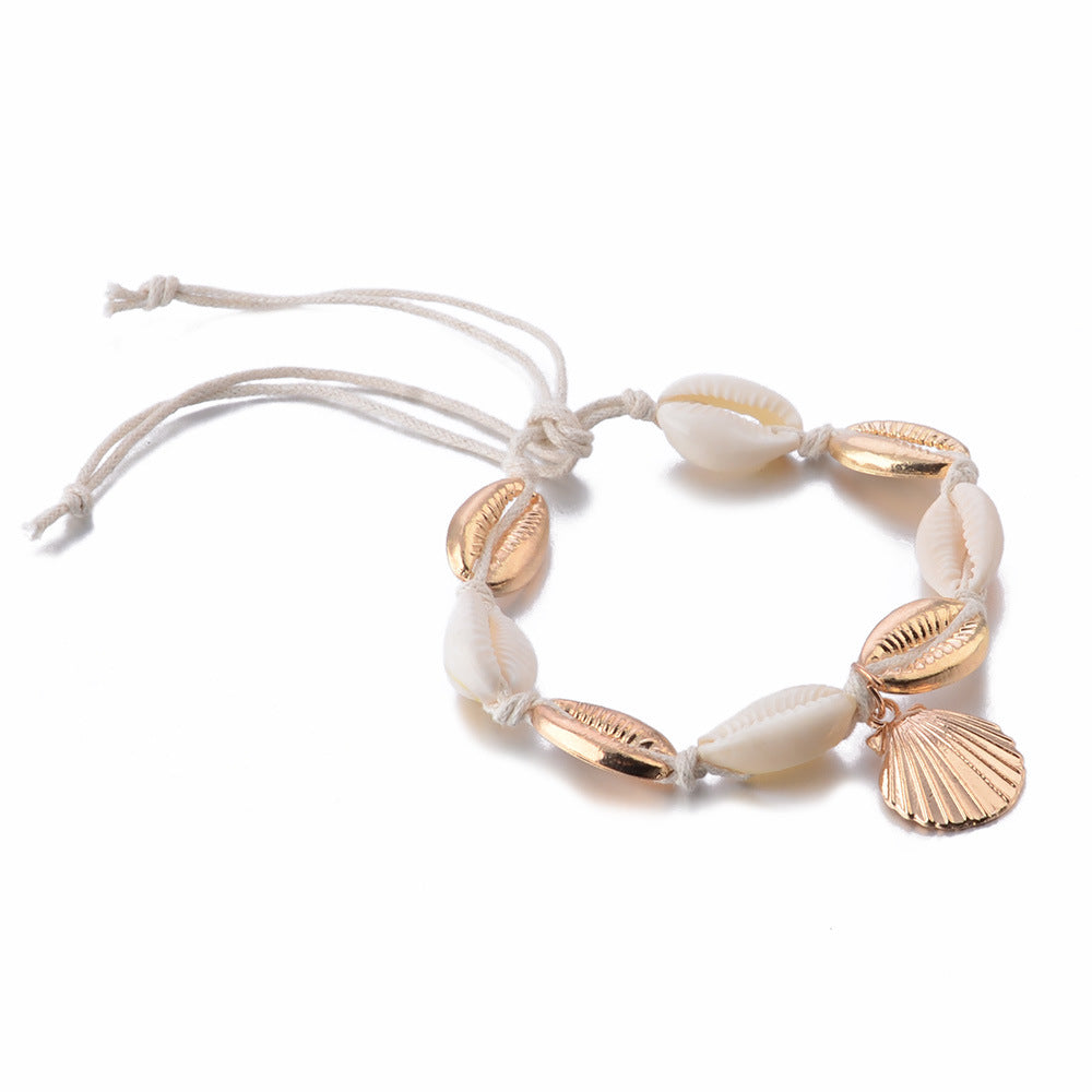 Natural shell anklet