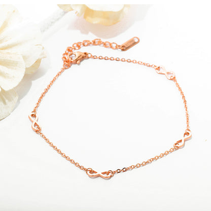 Rose gold anklet