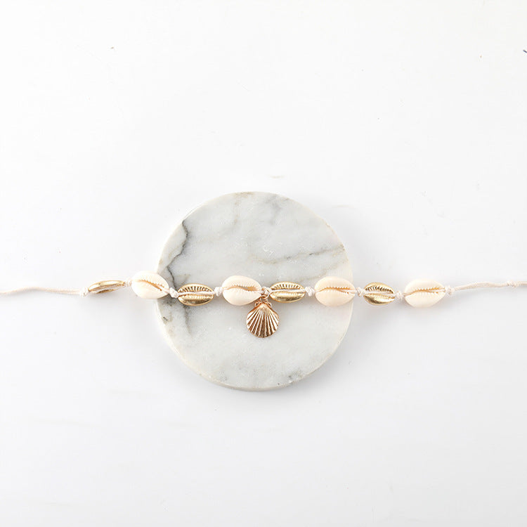 Natural shell anklet