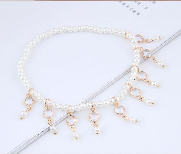 Pearl tassel anklet