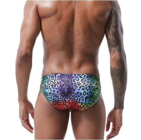 Man Leopard Swimsuit Trunks Swimsuit Male Swimsuit Briefs