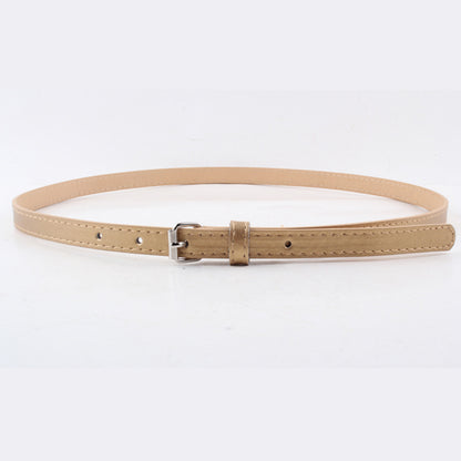 Thin Belt Fashion Belt Small Steel Buckle Belt