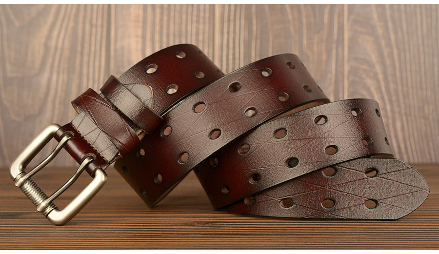 Men's Belt Leather Personality Belt Men's Casual Jeans Belt