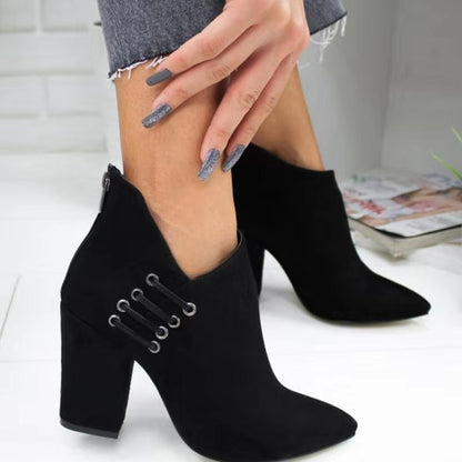 Pointy chunky heels