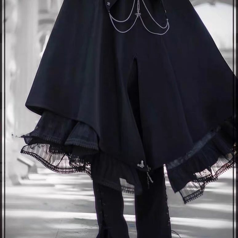 Monarch Black Cloak Costume Cos Japanese Dark