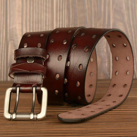 Men's Belt Leather Personality Belt Men's Casual Jeans Belt