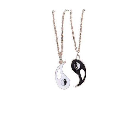 Yin Yang Gossip Stitching Pendant Necklace