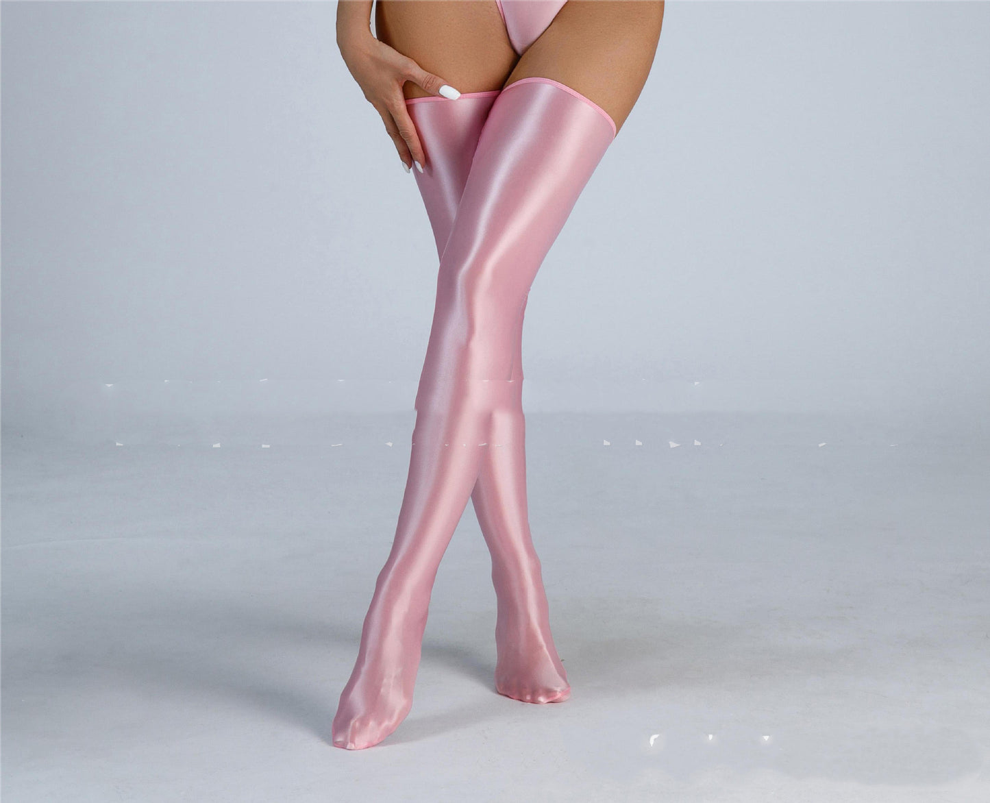 Shiny Silky High Elastic Shiny Thigh Leather Socks