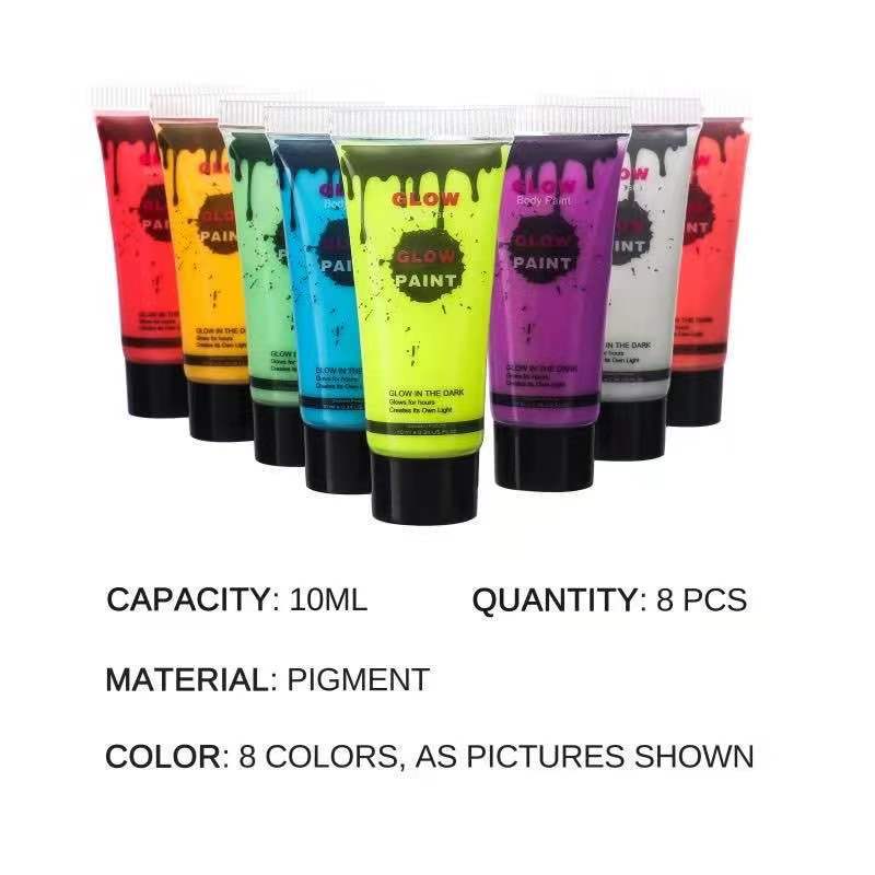 Bar Nightclub Halloween Face Color 8-color Luminous Body Paint Pigment