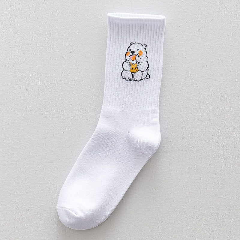 Women's Fashion Cartoon Cute Mid-thigh Socks