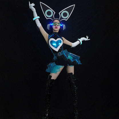 Mechanical Rabbit Futuristic Technology Performance Costume