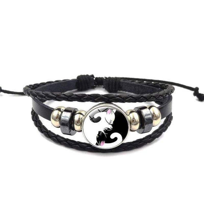 Yin Yang Cat Handmade Bracelet