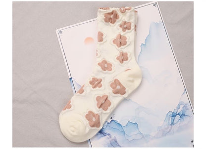 Renaissance Ethnic Floral Thigh High Socks Children