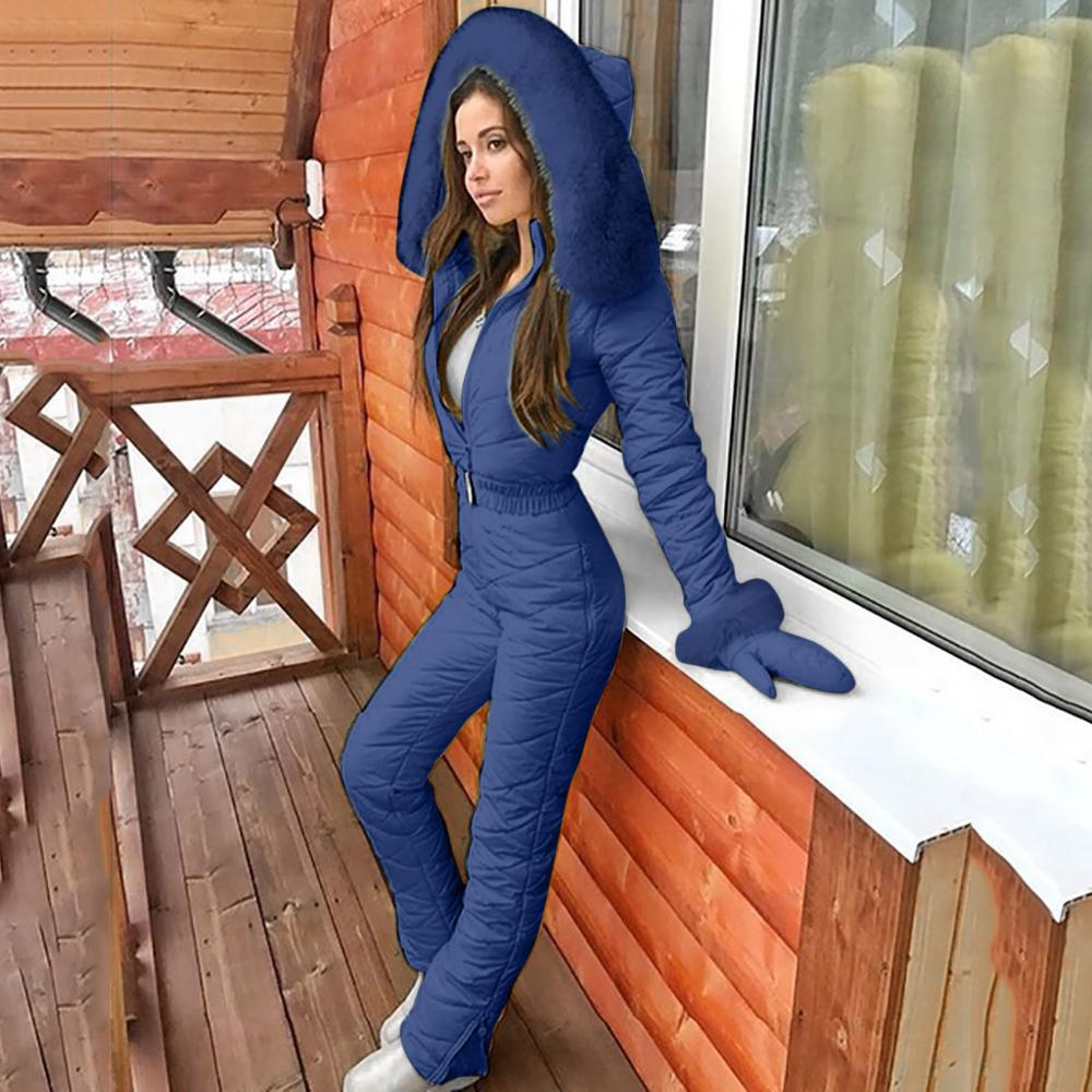 Winter Outdoor Body Hoodie Ski Suit Coat Women