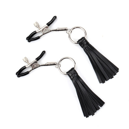 Female Bondage And Discipline Toy Nipple Clamp Black Tassel Nipple Clamp