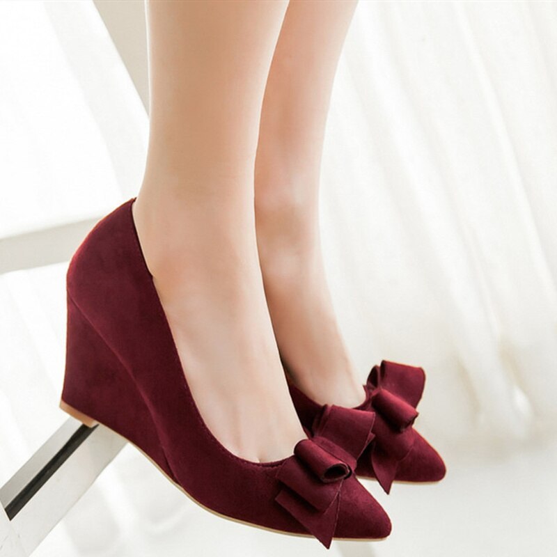 Frosted bow high heels