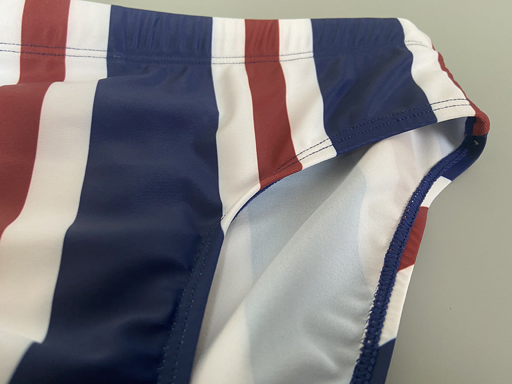 Men's Striped Swimming Trunks Beach Surf Sports Swimming Trunks