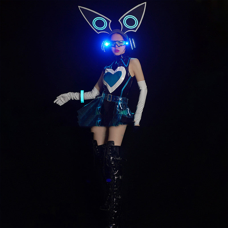 Mechanical Rabbit Futuristic Technology Performance Costume