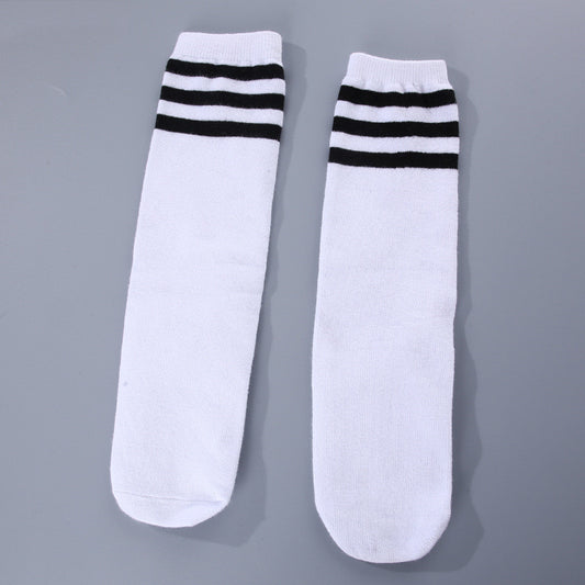 Men's And Women's Cotton Skinny Thigh-high Socks