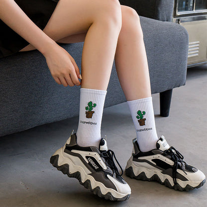 Women's Fashion Cartoon Cute Mid-thigh Socks