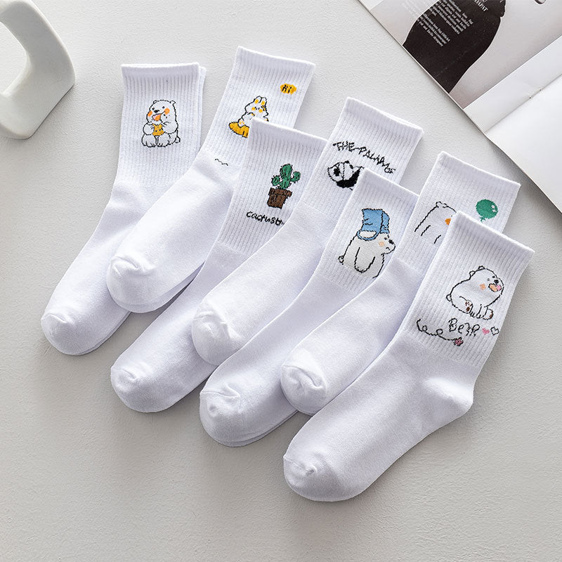 Women's Fashion Cartoon Cute Mid-thigh Socks