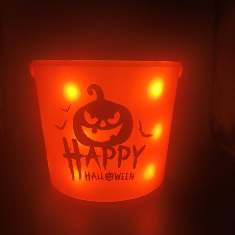 Halloween Portable Glowing Pumpkin Bucket